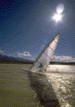 Windsurfing by Mammoth Lakes, Ca. Photographs of action sports in Yosemite National Park. Also available are rock climbing, scenic, and wedding photos of Yosemite.
