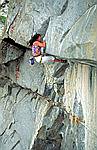 the overhang on gorillas in the mist, tioga cliff, tuolumne meadows in yosemite np