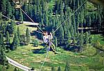 Yosemite Lost Arrow tyrolean traverse, Sue out in space