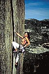 sue liebacking on  nabisco wall, yosemite, the cookie