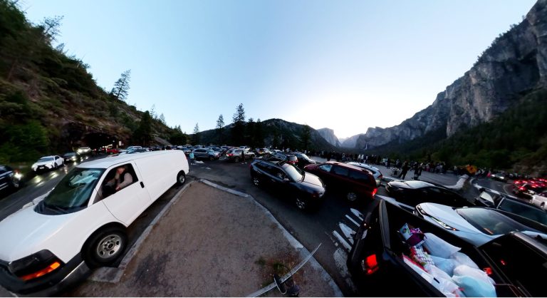 Yosemite Traffic Jam at tunnel view on 5AM 5/27/24
